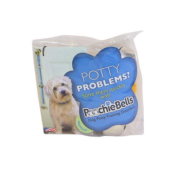 Bamboo Webbing PoochieBells Mustard Premium Dog Potty Training Doorbell - Picture 3 of 3